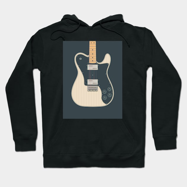 Olympic White Deluxe Telly Guitar Hoodie by milhad